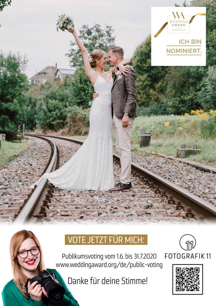 WEDDING AWARD SWITZERLAND –      Vote jetzt für Fabienne von Fotografik11